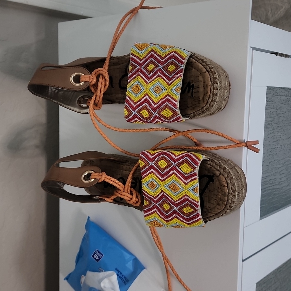 Beaded Sam Edleman sandals